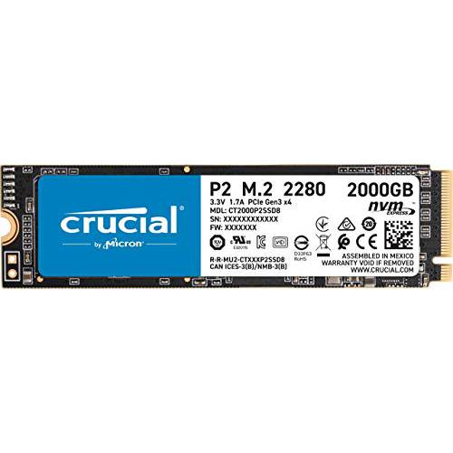 Crucial P2 2TB 3D 낸드 NVMe PCIe M.2 SSD Up to 2400MB/ s - CT2000P2SSD8