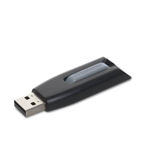 Verbatim 8GB USB 3.0 Store ’N’ 고 V3 플래시드라이브 - Cap-Less& PC/ Mac 호환가능한 - 그레이