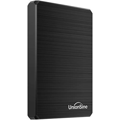 UnionSine 320GB 울트라 슬림 휴대용 외장 하드디스크 USB3.0 HDD 스토리지 호환가능한 PC, 데스크탑, 노트북, 엑스박스 원, 엑스박스 원, PS4(Black)
