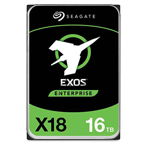 시게이트 Exos X18 16TB Enterprise HDD - CMR 3.5 인치 Hyperscale SATA 6Gb/ S, 7200 RPM, 512e and 4Kn FastFormat, 로우 레이턴시 강화 Caching (ST16000NM000J)