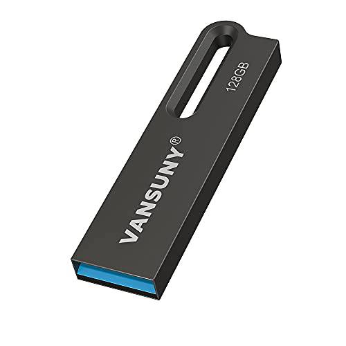 Vansuny 128GB 플래시드라이브 메탈 방수 USB 드라이브 USB 3.0 울트라 고속 메모리 스틱, 휴대용 썸 드라이브 PC/ 태블릿/ Mac/ PC, Read 속도 up to 70Mb/ S, Write 속도 up to 20Mb/ s