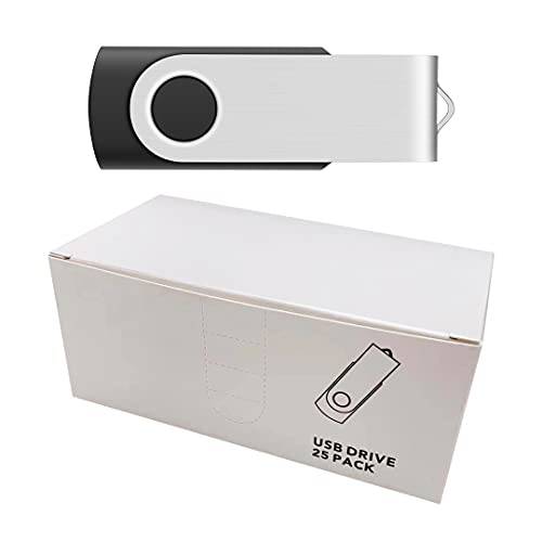 엔파인 USB 2.0 16GB 플래시 드라이브 썸 드라이브 벌크, 대용량 25 팩 ( 블랙)
