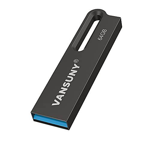 Vansuny 64GB 플래시드라이브 메탈 방수 USB 드라이브 USB 3.0 울트라 고속 메모리 스틱, 휴대용 썸 드라이브 PC/ 태블릿/ Mac/ 노트북, Read 속도 up to 60Mb/ S, Write 속도 up to 15Mb/ s