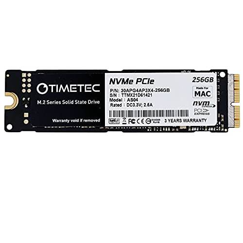 Timetec 256GB MAC SSD NVMe PCIe Gen3x4 3D 낸드 TLC 내장 SSD 호환가능한 애플 맥북 에어 (2013-2015, 2017), 맥북 프로 (2013-2015), 아이맥 (2013-2019), Mac 프로 (2013), Mac 미니 (2014)