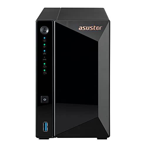 Asustor Drivestor 2 프로 AS3302T - 2 베이 NAS, 1.4GHz 쿼드코어, 2.5GbE 포트, 2GB 램 DDR4, 네트워크 Attached 스토리지 (디스크없음)