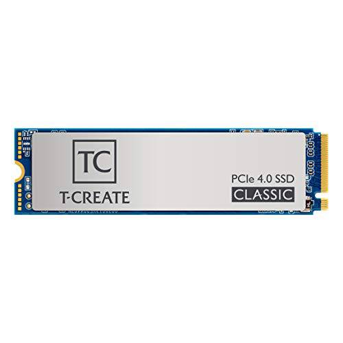 팀그룹 T-CREATE 클래식 PCIe4.0 1TB R/ W 스피드 up to 5, 000/ 4, 400 MB/ s TBW 1, 800TB 디자인 Creators DRAM 3D 낸드 TLC NVMe 1.4 M.2 PCIe Gen4x4 2280 내장 SSD  노트북&  데스크탑 TM8FPH001T0C611
