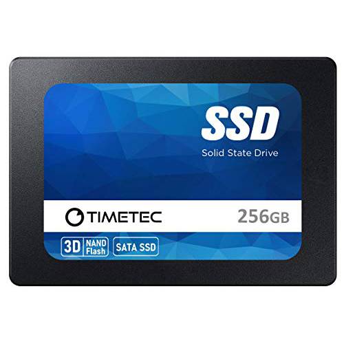 Timetec 256GB SSD 3D 낸드 SATA III 6Gb/ s 2.5 인치 7mm (0.28) 200TBW Read 스피드 Up to 550 MB/ s SLC Cache 퍼포먼스 부스트 내장 SSD PC 컴퓨터 데스크탑 and 노트북 (256GB)