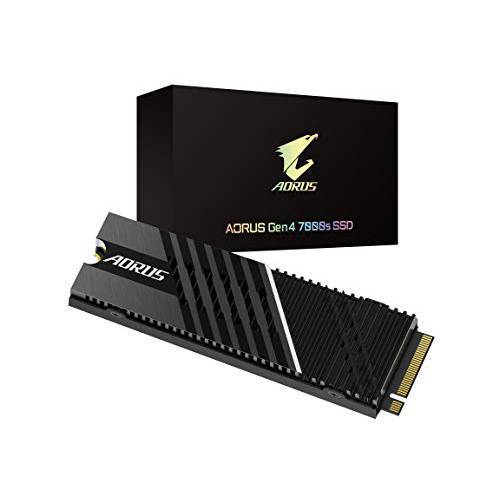 GIGABYTE AORUS Gen4 7000s SSD 1TB PCIe 4.0 NVMe M.2, Nanocarbon 코팅 알루미늄 히트싱크, 3D TLC 낸드, SSD GP-AG70S1TB
