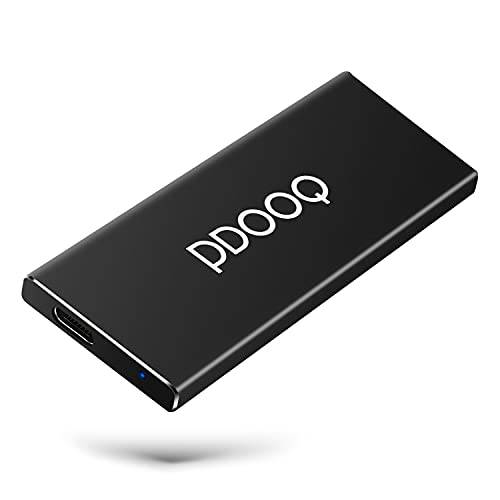 휴대용 SSD by PDOOQ, 외장 SSD Read up to 500MB/ s& Write up to 450MB/ s USB 3.1 Type-c Ultra-Slim 외장 SSD