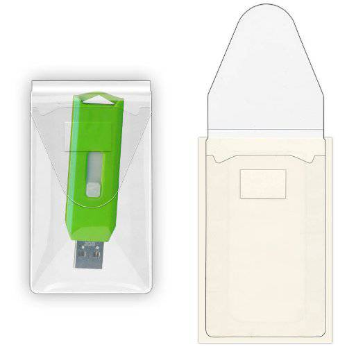 StoreSMART - USB 플래시드라이브 홀더- 필&  스틱 스트립&  밀봉가능, 밀봉 덮개 - 100-Pack - TL10252-100