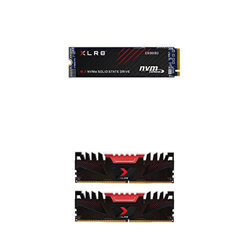 PNY XLR8 CS3030 250GB M.2 Nvme 내장 SSD ( SSD) - M280CS3030-250-Rb and 16GB (2x8GB) XLR8 게이밍 DDR4 2666MHz (PC-4-21300) 데스크탑 메모리 키트 - (MD16GK2D4266616XR)
