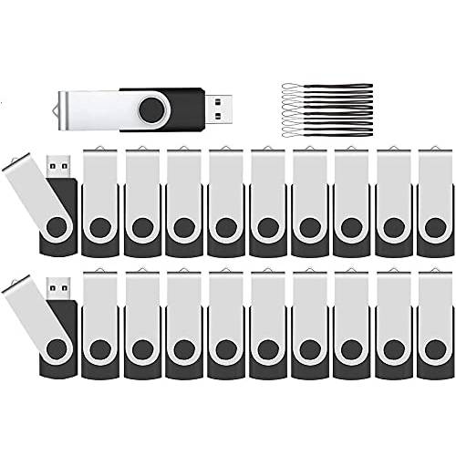 50 팩 플래시 드라이브 2GB 끈, ABLAZE 프리미엄 USB 2.0 썸 드라이브 벌크, 대용량 USB 메모리 스틱 2GB Pendrive 점프 드라이브 (2GB 50 팩, 블랙)