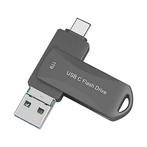 1TB USB 플래시드라이브 폰, 듀얼 USB3.1 to USB C 메모리 스틱 1000GB, WOFICLO High-Speed 전송 Type-c 썸 드라이브 아이패드 프로, Mac 프로, 삼성 갤럭시, PC