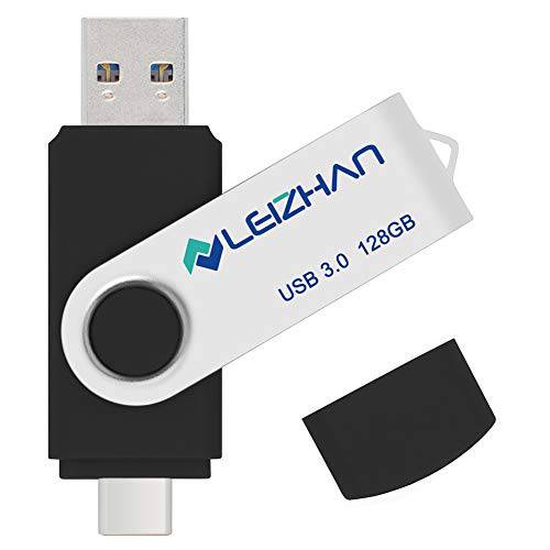 leizhan 128GB USB 플래시드라이브 Micro-USB 3.0 커넥터 안드로이드 휴대용 디바이스, 포토 스틱 삼성 갤럭시 S7/ 샤오미/ MEIZU/ HTC/ 노키아/ Moto/ 화웨이, 블랙
