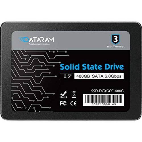 DATARAM 2.5 SSD, 6.0 Gbps SATAIII SSD 고속 Read& Write (480GB)