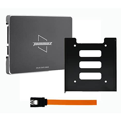TAMMUZ GK300 120GB SATA3 2.5 인치 내장 SSD, 3D 낸드,  SATA1 1.5Gb/ s Backward 호환성, Perfect 최적화 in 크리에이터 and 게이머 2.5” SSD+ 3.5” 브라켓+ SATA 케이블 Freebie