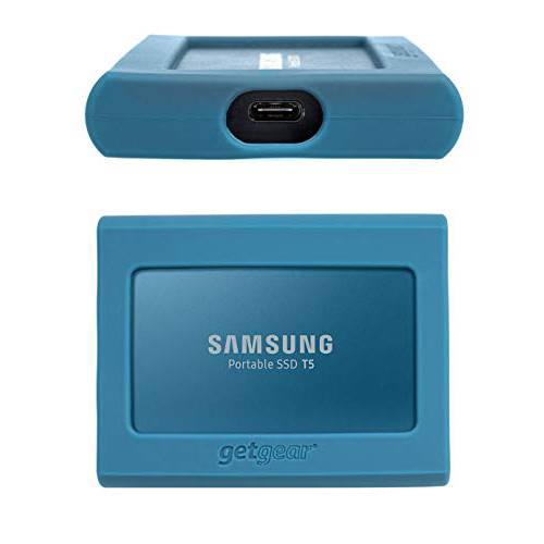 getgear 실리콘 범퍼 삼성 휴대용 SSD T5, Strong-Shock 흡수, Slip-Resistant - 블루