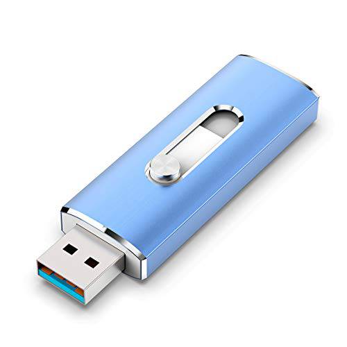 아이베 USB C 플래시드라이브 64GB 듀얼 USB 3.1+ USB C 메모리 스틱 OTG 타입 C 썸 드라이브 64 GB USB C 드라이브 Zip 드라이브 PC 태블릿, 태블릿PC TV 자동차 타입 C 스마트 폰 (64GB, 블루)