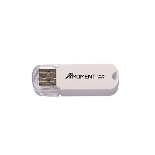 Mmoment MU50 256GB 싱글 팩 USB 3.0 플래시드라이브, 썸 드라이브 데이터 스토리지, 메모리 스틱 Read 스피드 up to 120MB/ S, 컴팩트 사이즈 점프 드라이브, 모던 매트 화이트 (256GB)