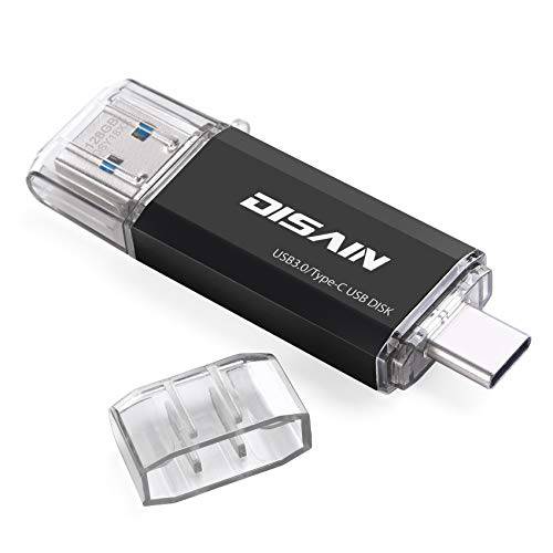 DISAIN 128GB USB C 플래시드라이브, USB 3.0 to USB C 썸 드라이브, 2 in 1 OTG USB C 메모리 스틱 타입 C 스마트폰, 태블릿, PC