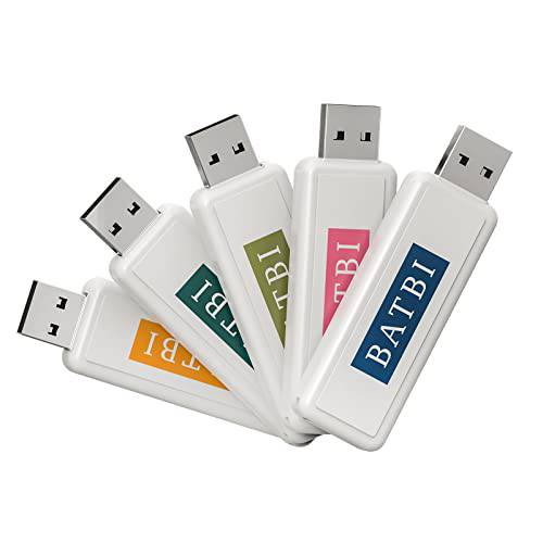 플래시드라이브, 5 팩 64GB USB 플래시드라이브 데이터 스토리지, 썸 드라이브 USB 2.0 점프 드라이브 개폐식 슬라이드 Zip 드라이브 메모리 스틱,막대 데이터 셰어링