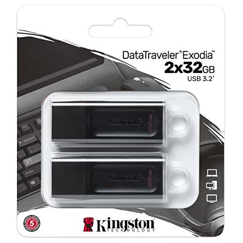 Kingston DataTraveler Exodia 32GB USB 3.2 플래시드라이브 - 2 팩 DTX/ 32GB-2P