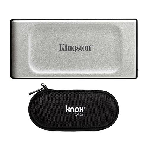 Kingston XS2000 2TB High-Performance 휴대용 외장 SSD Knox 기어 하드 여행용 케이스 번들,묶음 (2 아이템)