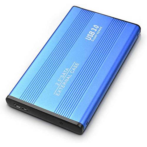 외장 하드디스크 2TB Ultra-Thin 하드디스크 USB3.0 휴대용 하드디스크 2000GB 호환가능한 PC 노트북 데스크탑 (2TB, B-Blue)