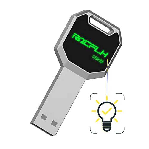 ROCFLH 128GB Light-up USB 3.0 플래시 썸 펜 드라이브 메탈 포장 (LUUFD01-128G)