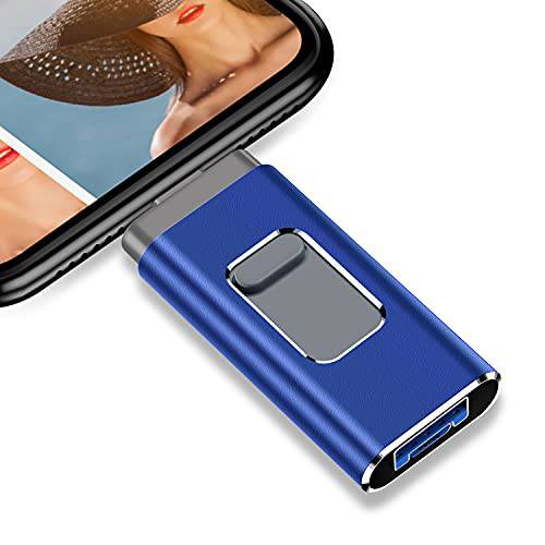 플래시드라이브  폰 1000GB 썸 드라이브 포토 스틱 호환가능한 휴대용 폰&  컴퓨터, 휴대용 폰 외장 확장가능 메모리 스토리지 드라이브, Take More 포토&  비디오( Blue1000gb)