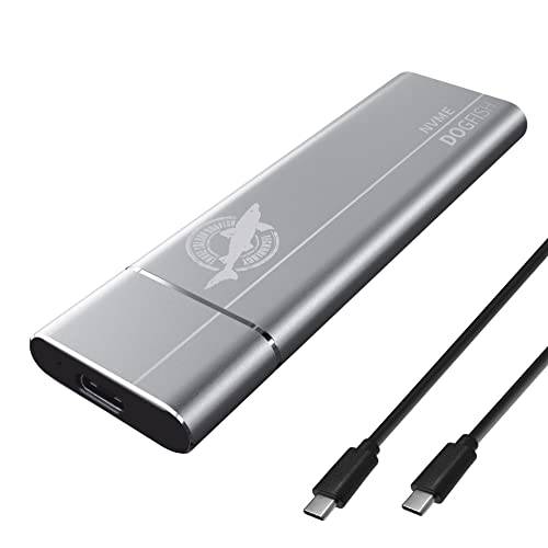 Dogfish 휴대용 외장 SSD 1TB up to 2400MB/ s 3D 낸드 NVMe Pcie M.2 알루미늄 USB 3.1 타입 C 초경량 SSD Mac, 데스크탑, PC, 노트북