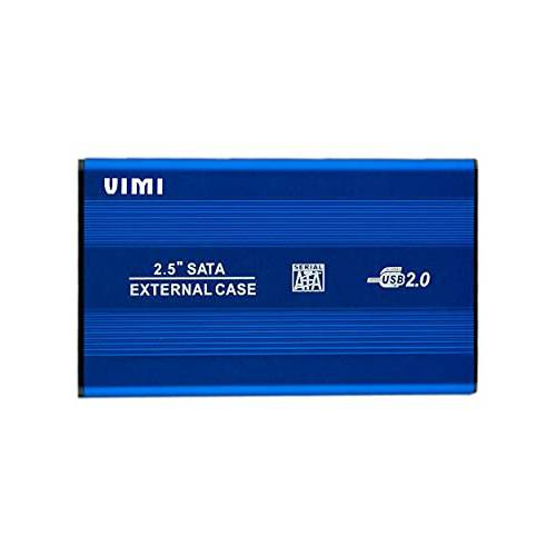 VIMI 케이스 알루미늄 인클로저 외장 SATA 2.5Inch USB 2.0 하드디스크 (블루)