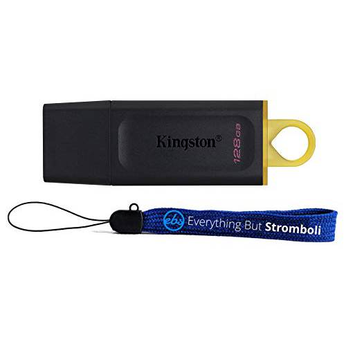 Kingston 128GB DataTraveler Exodia USB 3.2 플래시드라이브 100MB 고속 USB 노트북, PC (DTX/ 128GB) 번들,묶음 1 Everything But 스트롬볼리 스트랩