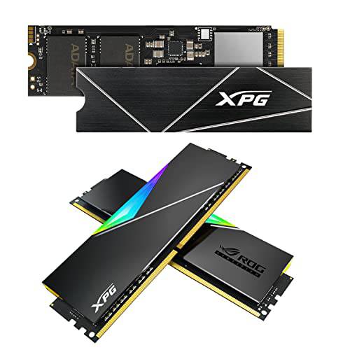 XPG 1TB GAMMIX S70 블레이드 PCIe Gen4 M.2 2280 내장 게이밍 SSD XPG DDR4 D50 ROG 16GB (2x8GB) 3600 MHz 데스크탑 메모리 번들,묶음 (AGAMMIXS70B-1T-CS AX4U36008G17H-DC50R)