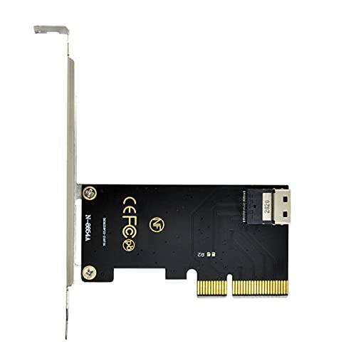 Cablecc PCI-E 4X to U.2 U2 키트 SFF-8639 to SFF-8654 Slimline SAS NVME PCIe SSD 어댑터 메인보드