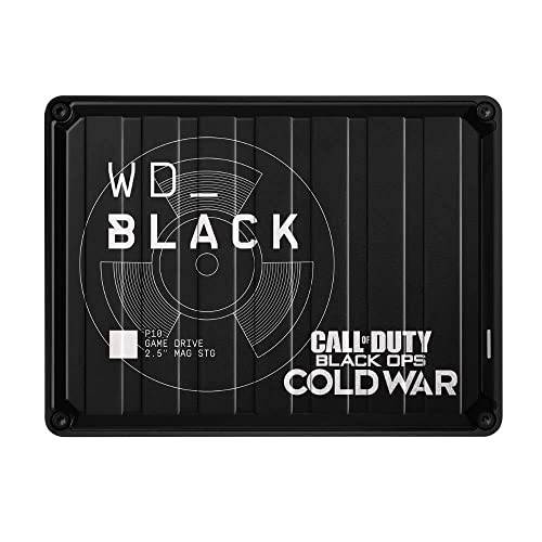 WD_BLACK 2TB P10 게임 드라이브 통화 of 듀티 스페셜 에디션: 블랙 Ops 콜드 워, 휴대용 외장 하드디스크 HDD, 호환가능한 플레이스테이션, 엑스박스, and PC - WDBAZC0020BBK-WESN