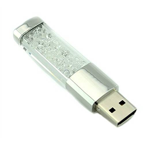 WooTeck 64GB 쥬얼리 크리스탈 USB 2.0 플래시드라이브 걸스, 하이 스피드 플래시 스틱 PENDRIVE, 실버