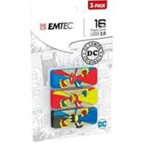 Emtec M700 슈퍼 히어로 플래시드라이브, 16Gb, 3-Pack