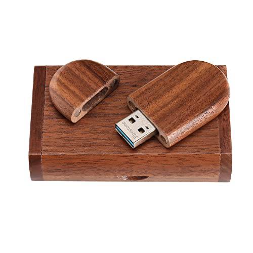 Novelty 우드 USB 3.0 플래시드라이브 32GB 데이터 스토리지 메모리 스틱 USB 스틱 Pendrive 나무 박스 (브라운)