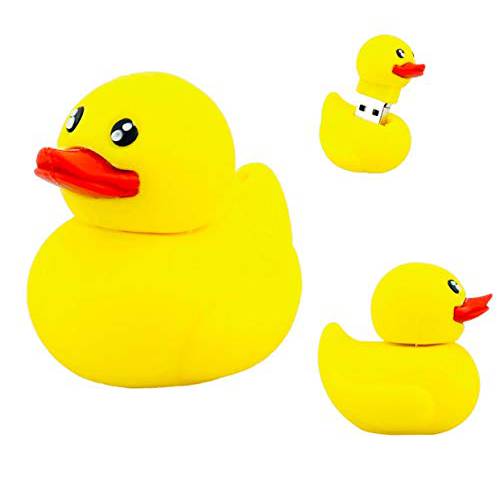 Duck 플래시드라이브 - 러버 Duck 썸 드라이브 - 귀여운 USB 플래시드라이브 Duck 펜 드라이브  포토/  비디오/  데이터 스토리지 - 카툰 글자 - 후면 to 학교 and 대학 선물 (16 GB) (Duck)