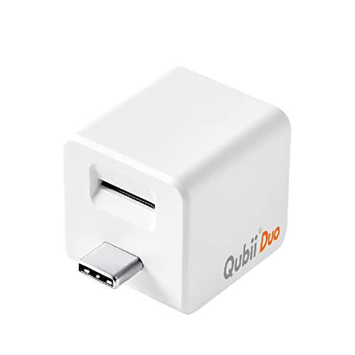 Qubii Duo USB C(White) 오토 백업 포토 스토리지 포토 스틱 아이폰 12/ 12 프로/ 13/ 13 프로  아이패드&  안드로이드 Type-C 폰, 포토 스토리지 PC/ 맥북/ 노트북 백업 스토리지 외장 하드디스크