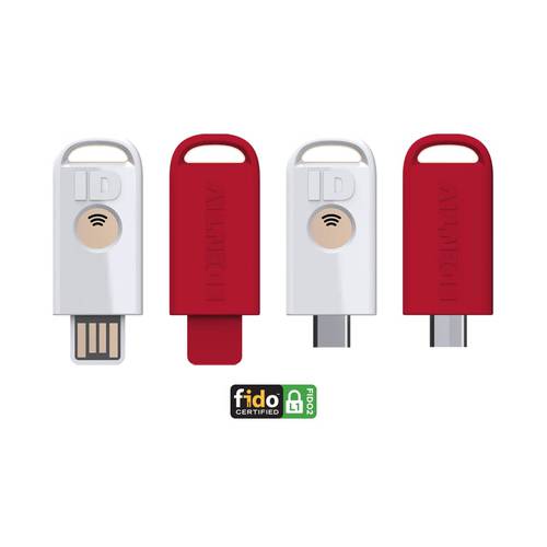 Identiv uTrust FIDO2 USB-A NFC 세큐리티 키 (FIDO2, U2F, PIV, TOTP, HOTP, WebAuth)