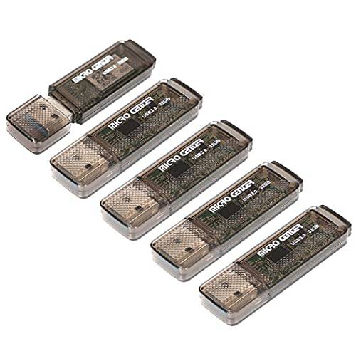 마이크로 센터 초고속 5 팩 32GB USB 3.0 플래시드라이브 껌,검 사이즈 메모리 스틱 썸 드라이브 데이터 스토리지 점프 드라이브 (32G 5-Pack)