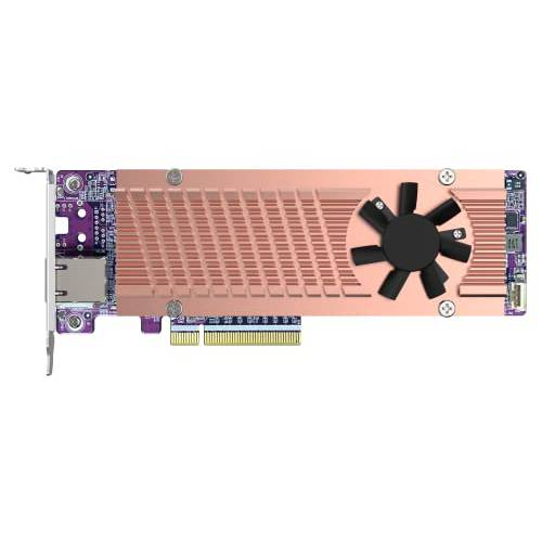 QNAP QM2-2P410G1T 2 x PCIe Gen4 NVMe SSD& 10GbE (10G/ 5G/ 2.5G/ 1G/ 100M) 포트 확장 카드 to 높이다 퍼포먼스