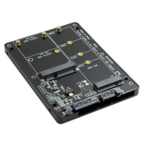 CY 2 in 1 콤보 M.2 NGFF B-Key& mSATA SSD to SATA 3.0 어댑터 컨버터, 변환기 케이스 인클로저