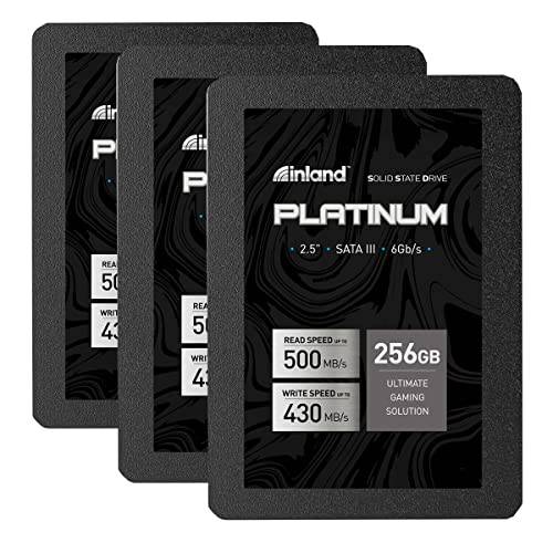 INLAND 플래티늄 3 팩 256GB SSD SATA III 6Gb/ s 2.5 7mm TLC 3D 낸드 내장 SSD (256GB x 3)