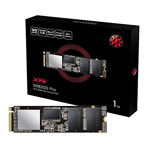 ADATA XPG SX8200 프로 1TB 3D 낸드 NVMe Gen3x4 PCIe M.2 2280 SSD R/ W 3500/ 3000MB/ s SSD (ASX8200PNP-1TT-C)