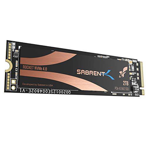 Sabrent 2TB 로켓 NVMe 4.0 Gen4 PCIe M.2 내장 SSD 익스트림 퍼포먼스 SSD (SB-ROCKET-NVMe4-2TB)