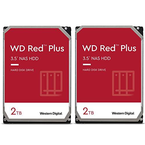 Western 디지털 WD 2 팩 레드 플러스 2TB 5400rpm SATA III 3.5 내장 NAS 하드디스크