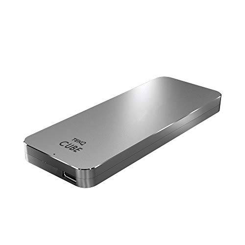 TEKQ 큐브 썬더볼트 3 SSD, 호환가능한 WD SN550, SN570, SN750, SN850, Crucial P2, PNY CS2140, CS3040 (0G, 그레이) (USB4, 썬더볼트 4 호환가능한)